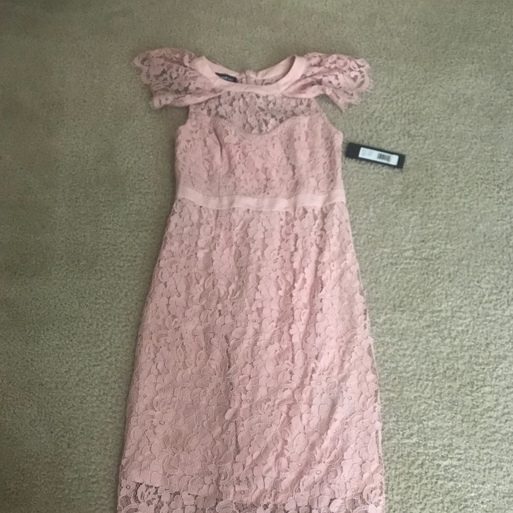 Bebe lace pink dress
